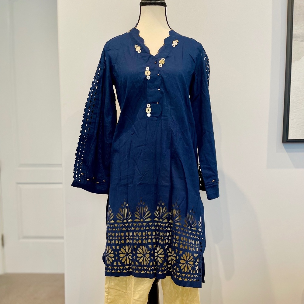 Indian/Pakistani 3 piece cotton shalwar kameez set